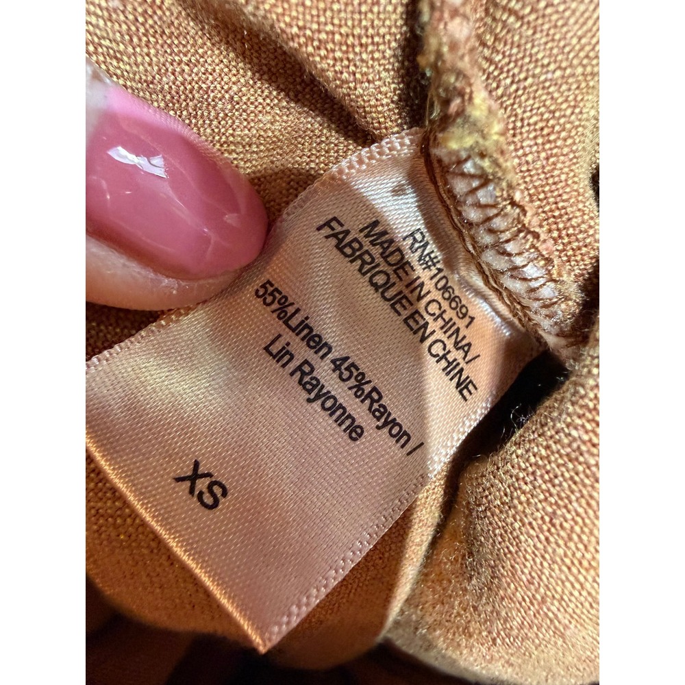 YFB Young Fabulous & Broke Jumpsuit Womens XS Rust Linen Utility Safari Core - Picture 10 of 13
